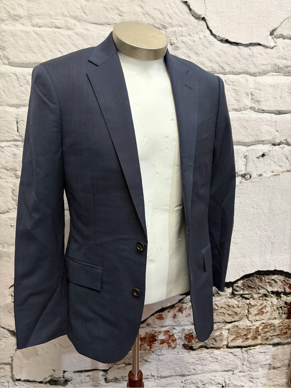 J.Crew Blazer‎ Ludlow Mens 36S Blue Tollegno 1900 Italian Wool Suit Jacket Navy